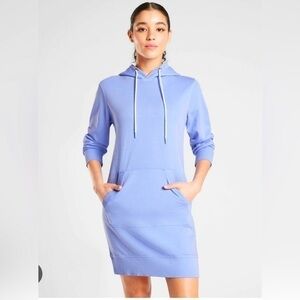 Athleta dress Sundown Hoodie Sweatshirt Dress Blue long sleeve comfortable​​